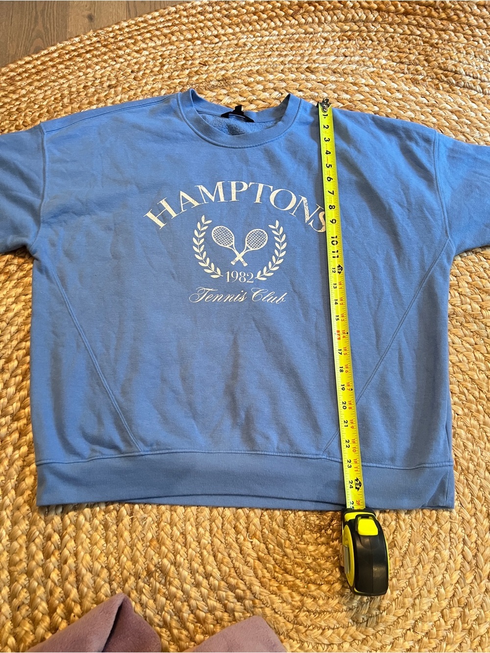 No Boundaries Blue Hamptons Tennis Club Crewneck Sweatshirt - Picture 3 of 7